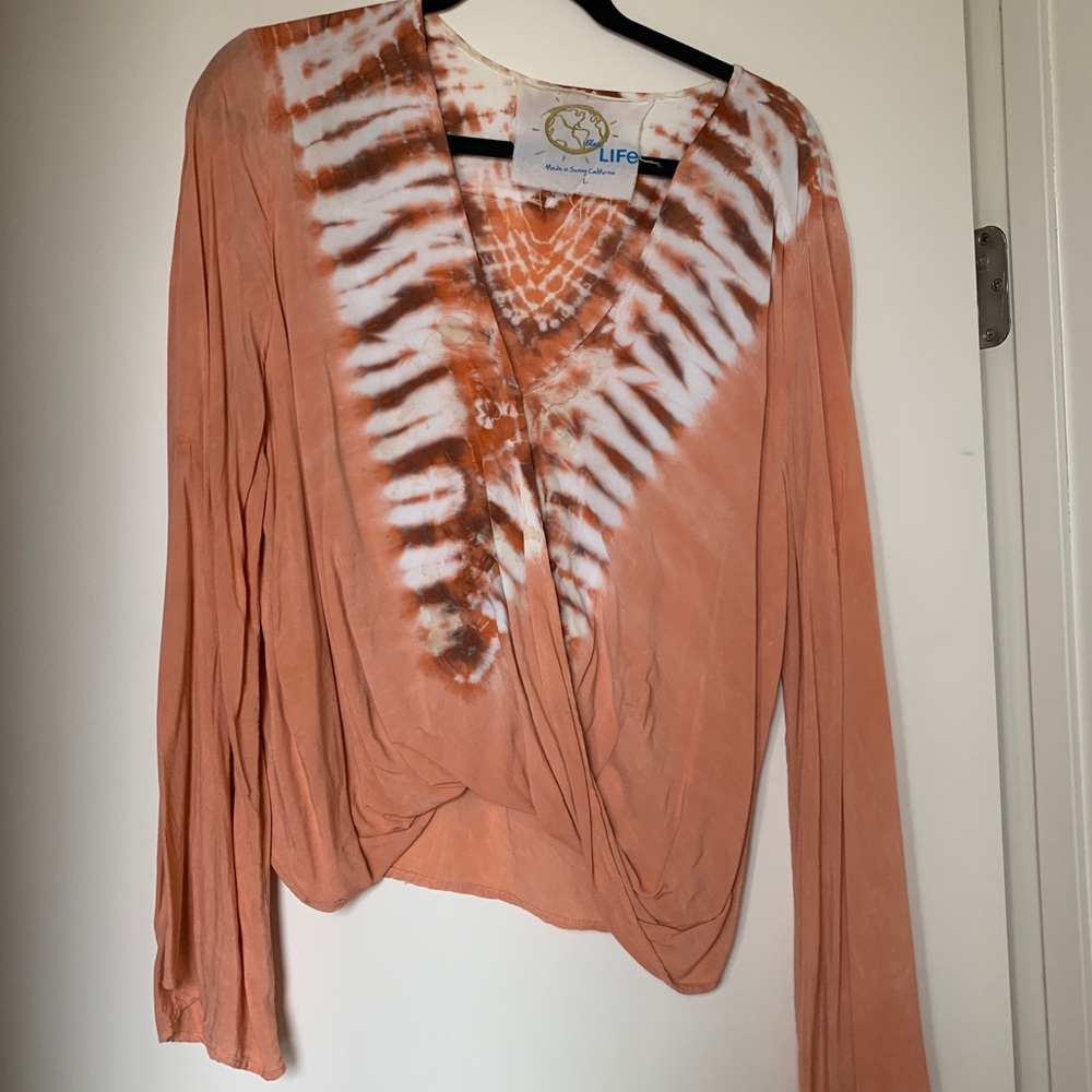 Blue Life tie dye blouse